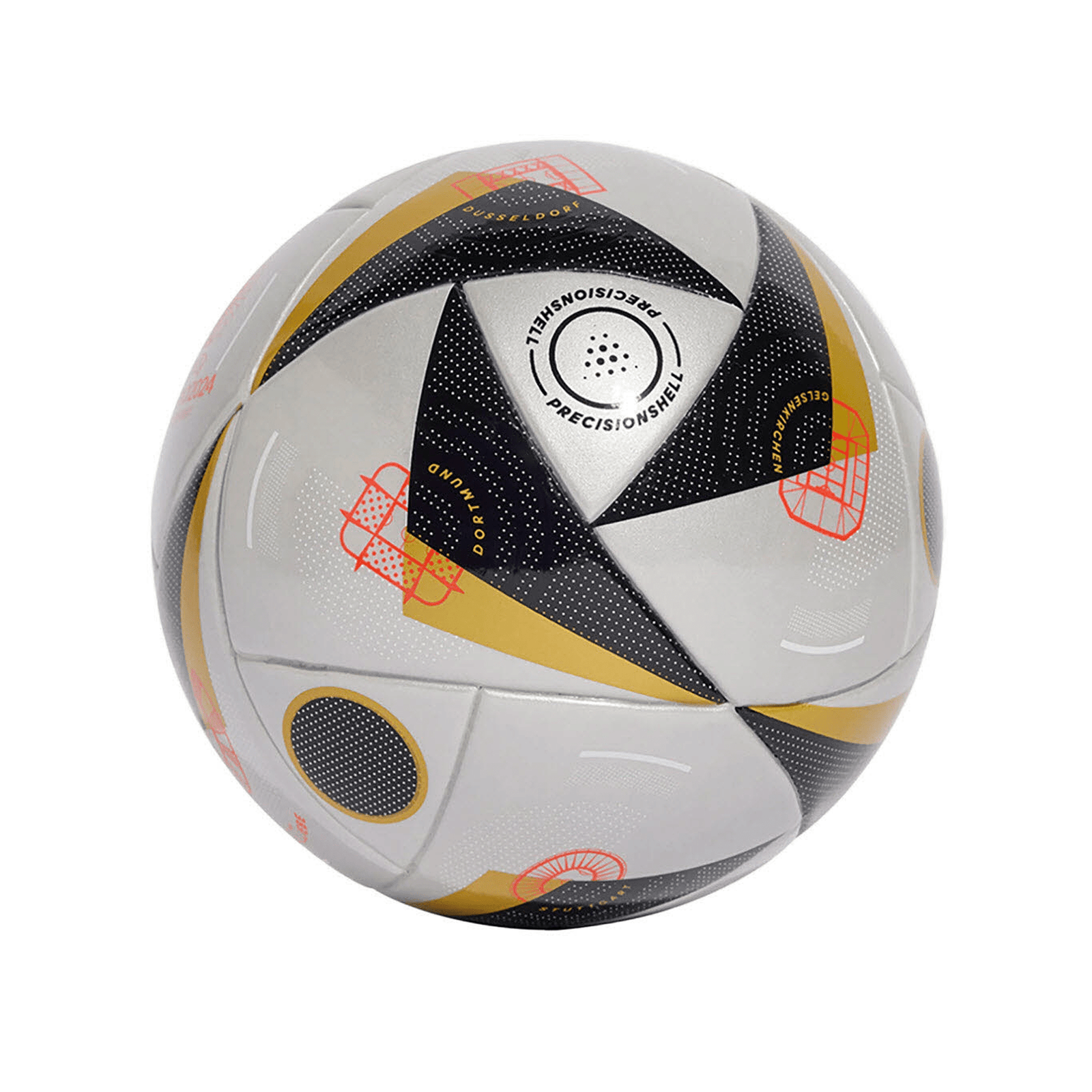 adidas Euro 2024 Final Mini Ball (Silver Metallic/Solar Red) | SoccerWearhouse