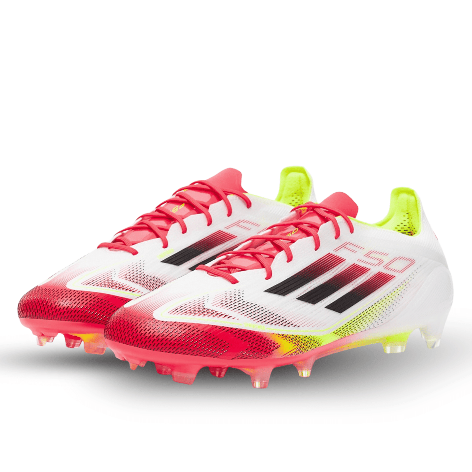 adidas F50 Elite FG Soccer Cleats (White/Black/Solar Yellow) | SoccerWearhouse
