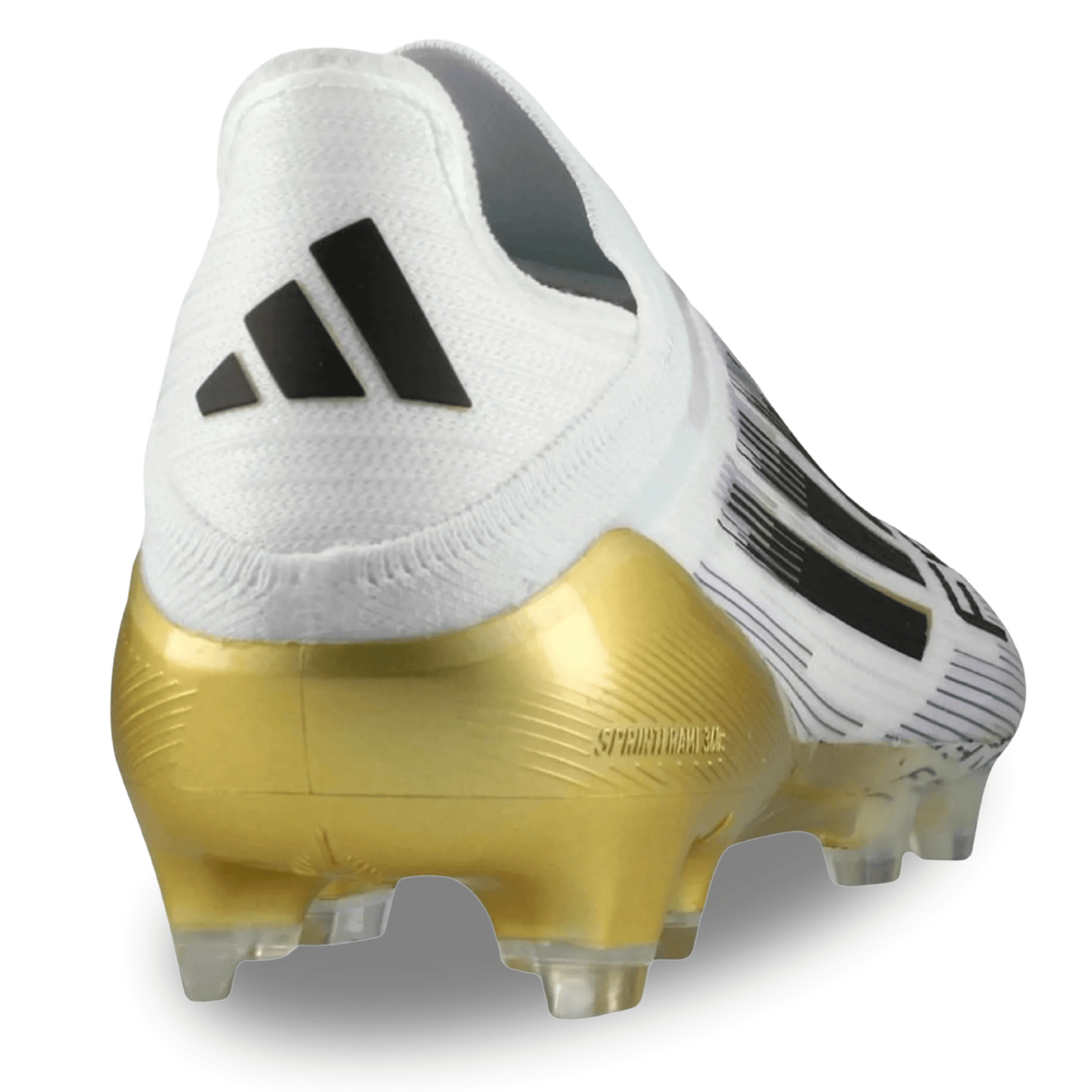 adidas F50 Elite Laceless Firm Ground Soccer Cleats (White/Black/Metallic Gold) | SoccerWearhouse
