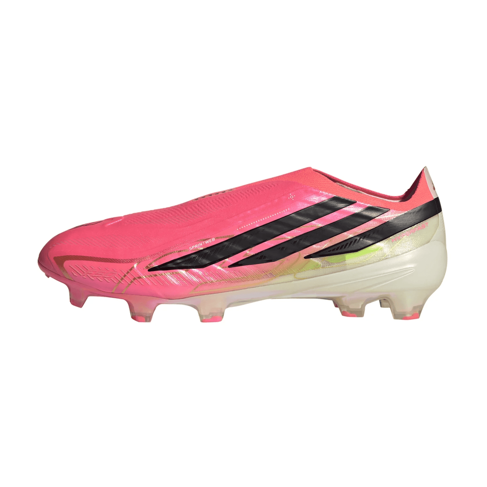 adidas F50 Hyperfast Elite Laceless FG Soccer Cleats (Pink/Black) | SoccerWearhouse