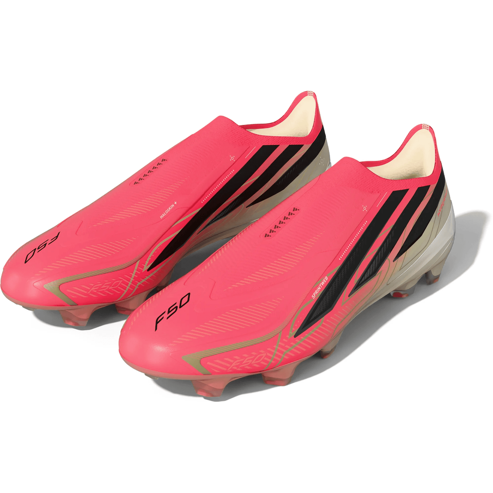 adidas F50 Hyperfast Elite Laceless FG Soccer Cleats (Pink/Black) | SoccerWearhouse