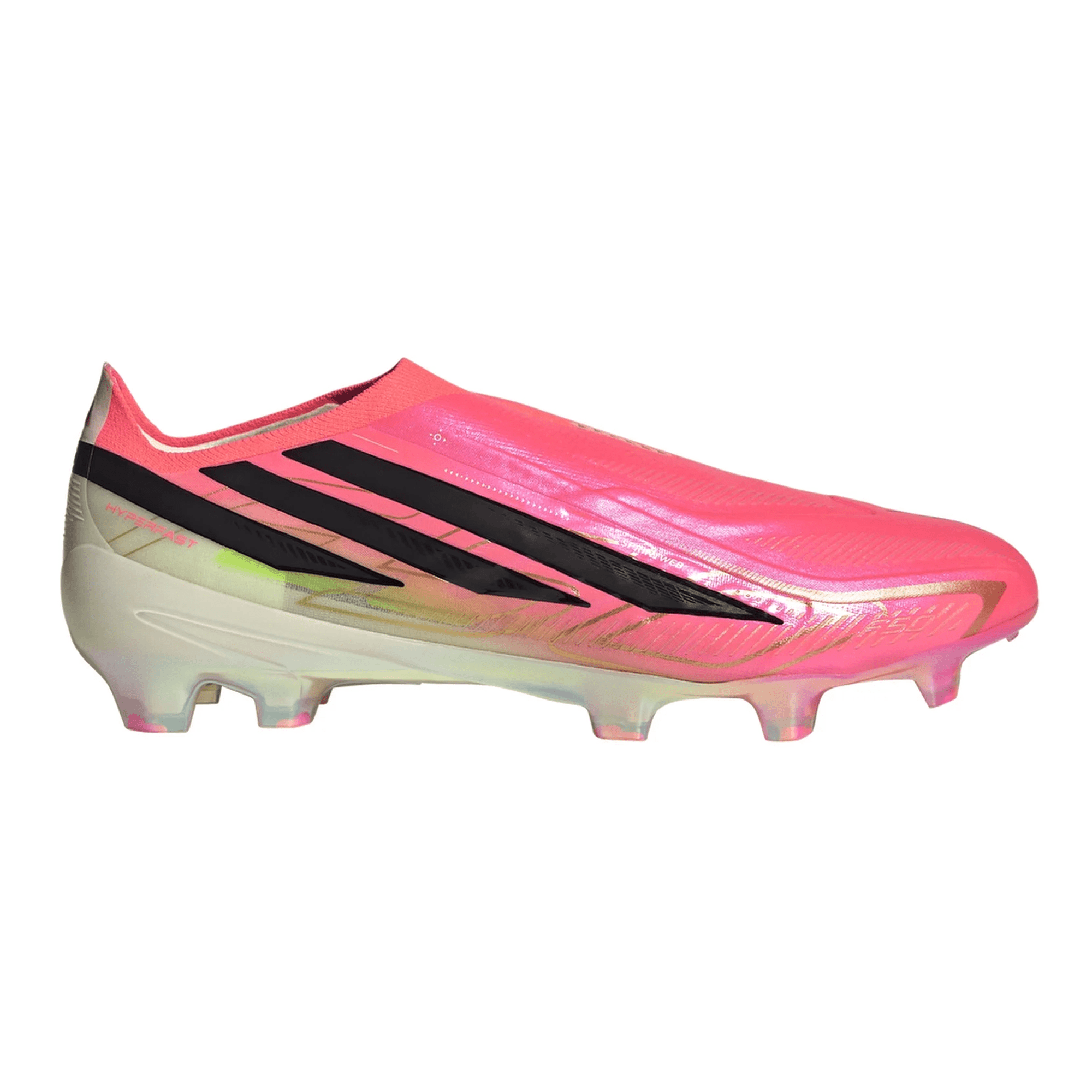 adidas F50 Hyperfast Elite Laceless FG Soccer Cleats (Pink/Black)
