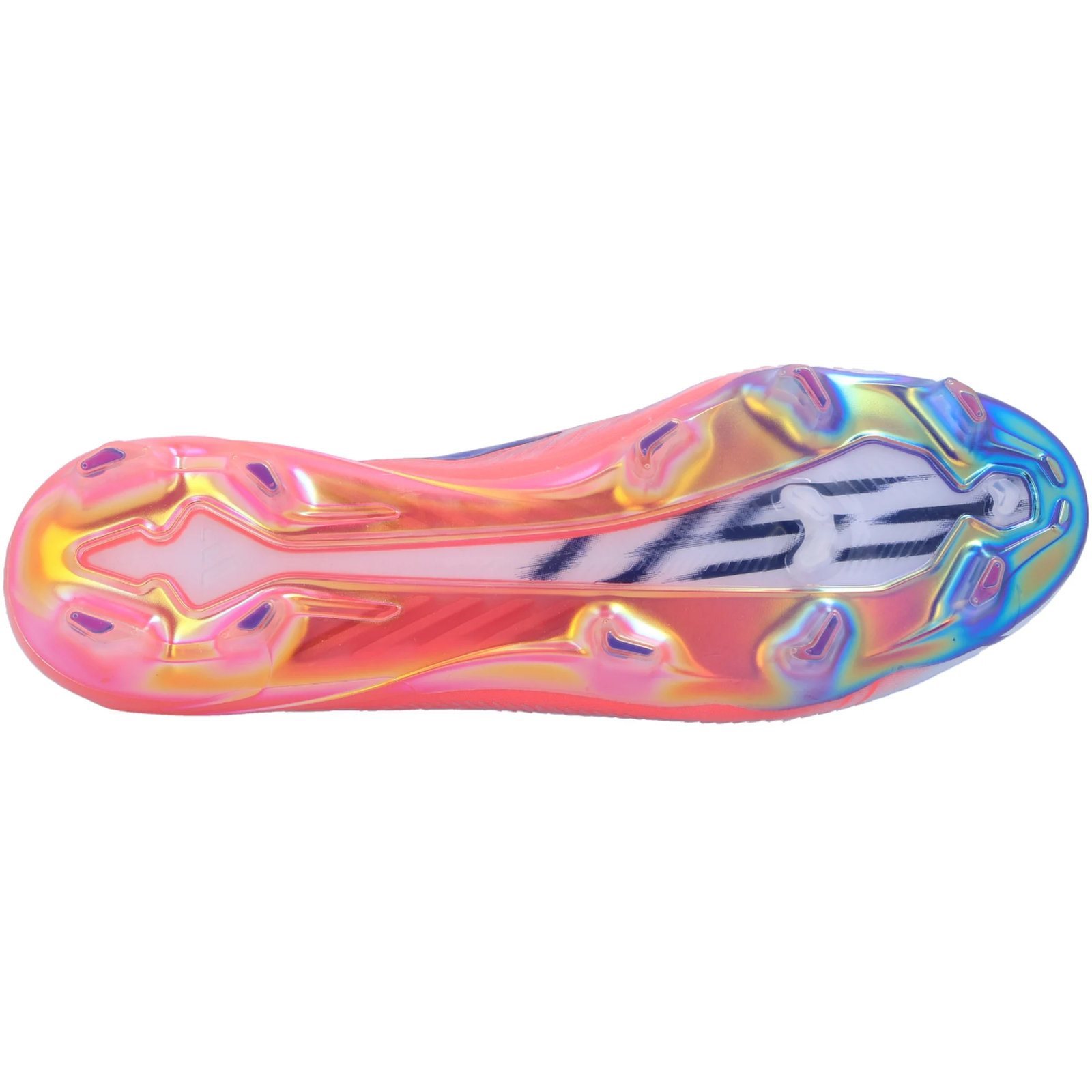 adidas F50 Hyperfast Elite Laceless Firm Ground Soccer Cleats (White/Solar Purple/Solar Turbo) | SoccerWearhouse