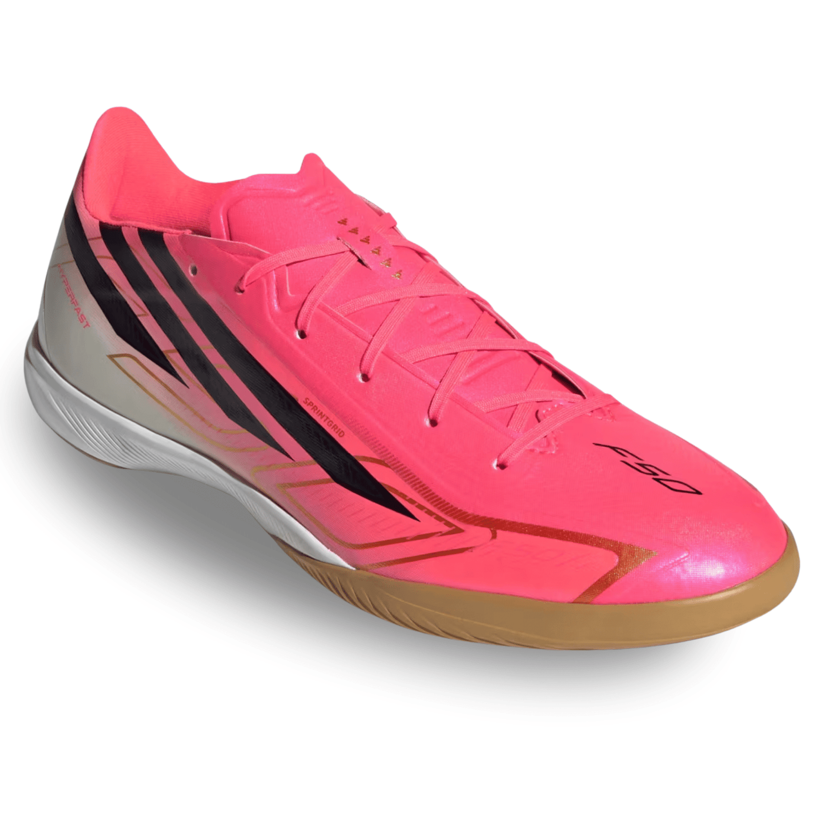 adidas F50 Hyperfast League Indoor Soccer Shoes (Pink/White) | SoccerWearhouse