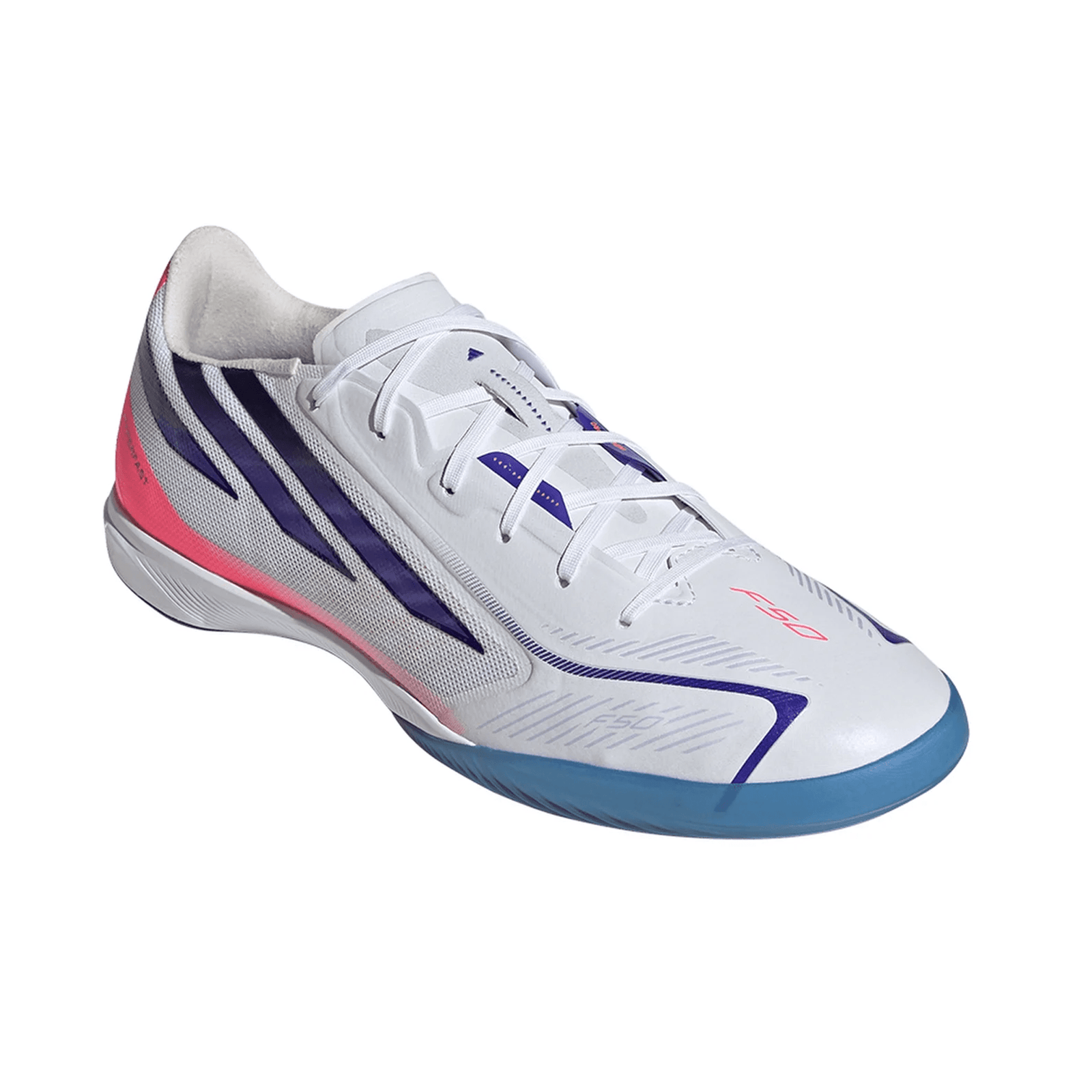 adidas F50 Hyperfast Pro Indoor Soccer Shoes (Multi/White) | SoccerWearhouse