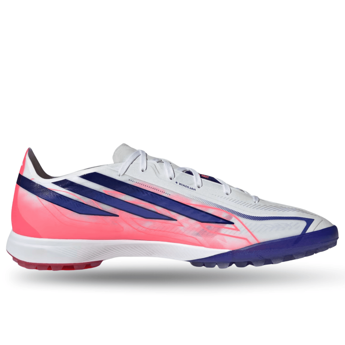 adidas F50 Hyperfast Pro Turf Soccer Shoes (White/Purple) | SoccerWearhouse