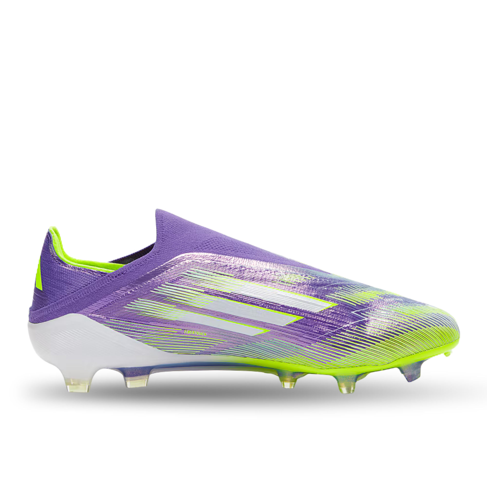 adidas F50 Laceless Elite FG Soccer Cleats (Purple Rush/Lucid Lemon)