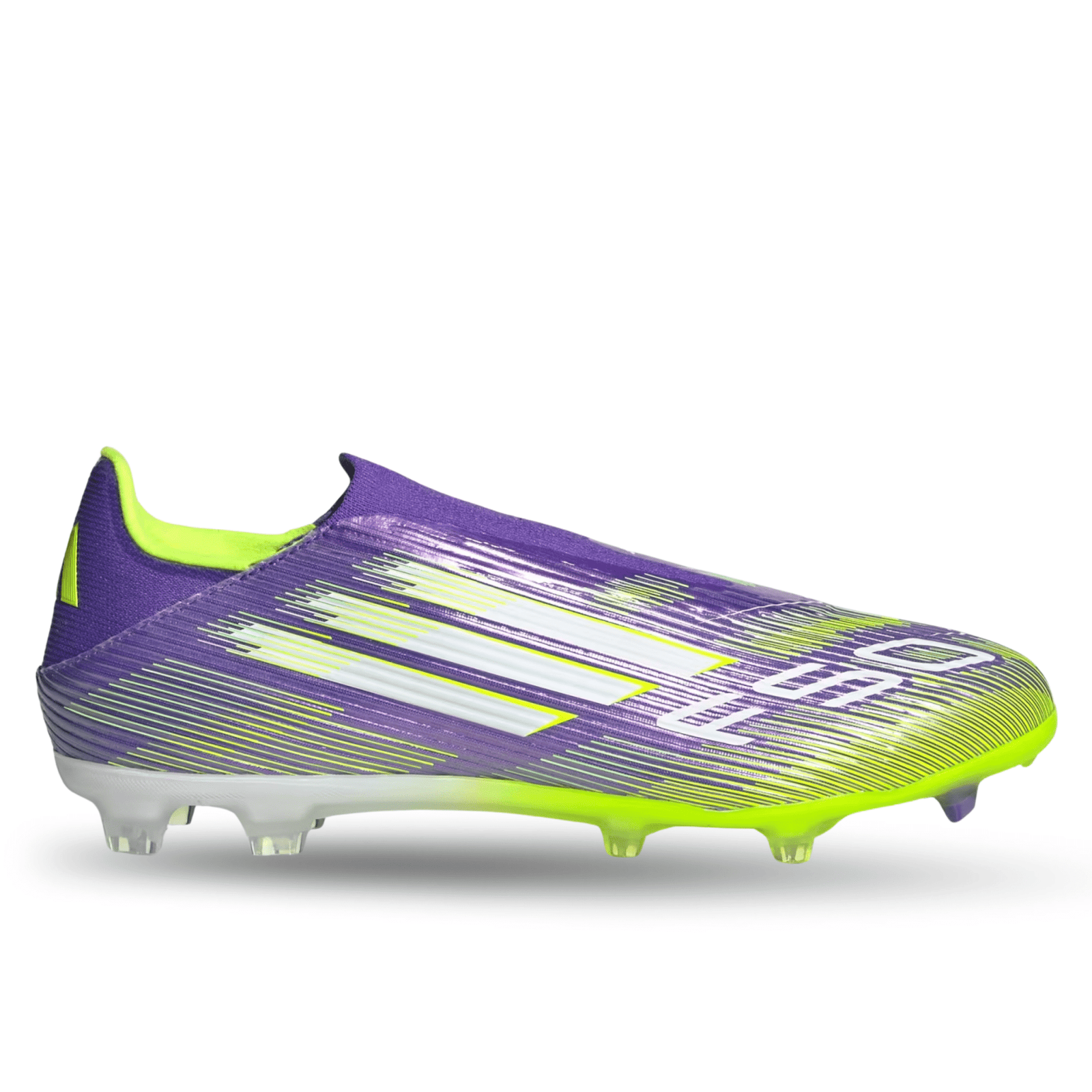 adidas F50 League Laceless FG/MG Soccer Cleats (Purple Rush/Lucid Lemon) | SoccerWearhouse