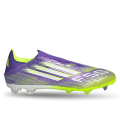 adidas F50 League Laceless FG/MG Soccer Cleats (Purple Rush/Lucid Lemo