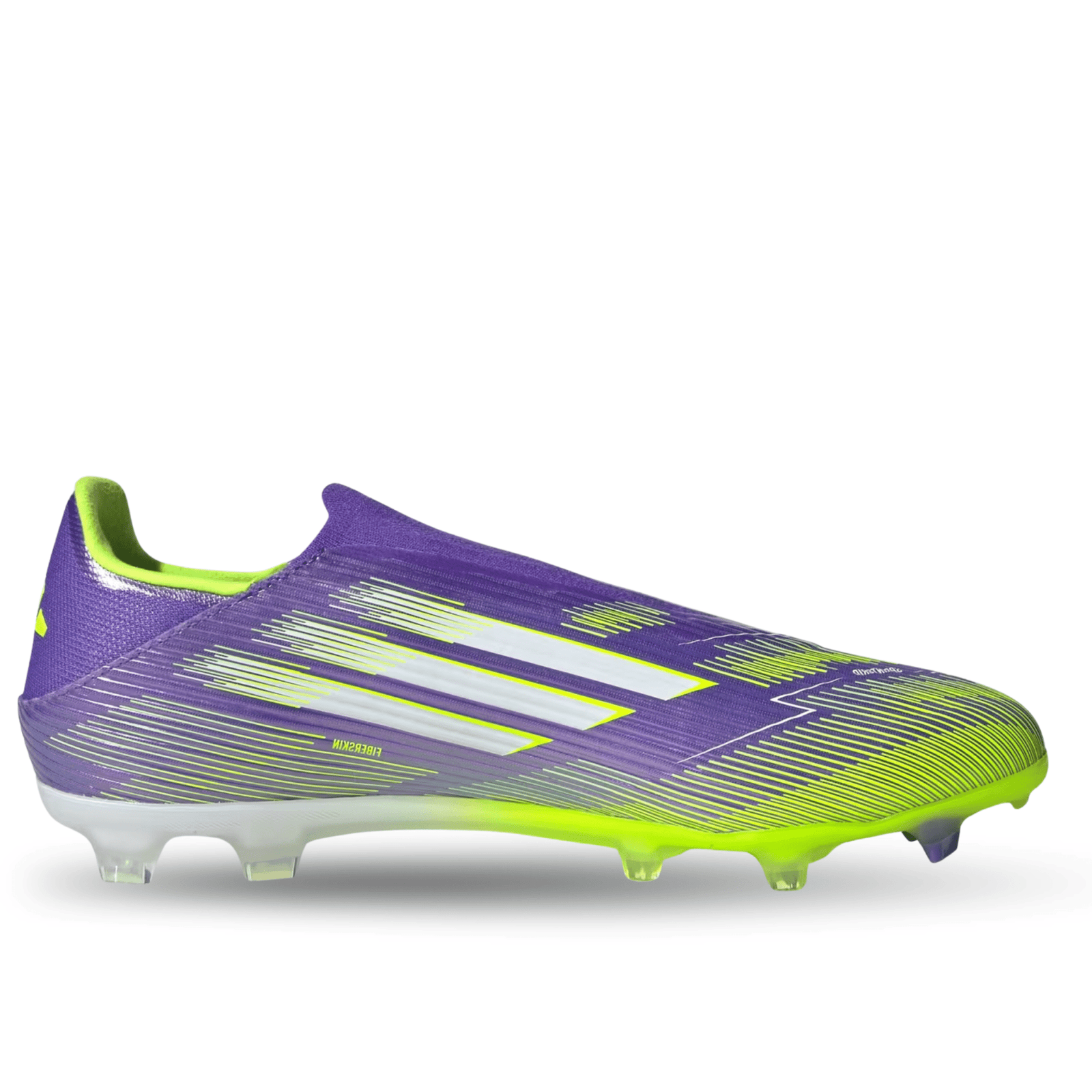 adidas F50 League Laceless FG/MG Soccer Cleats (Purple Rush/Lucid Lemon) | SoccerWearhouse