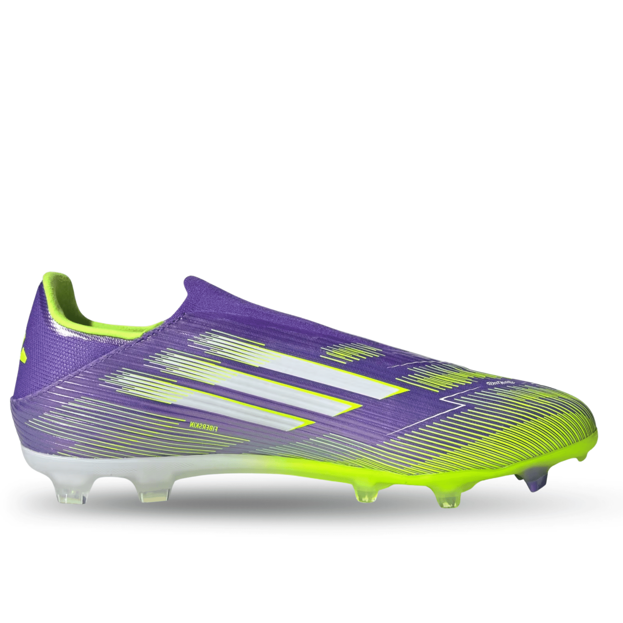 adidas F50 League Laceless FG/MG Soccer Cleats (Purple Rush/Lucid Lemo