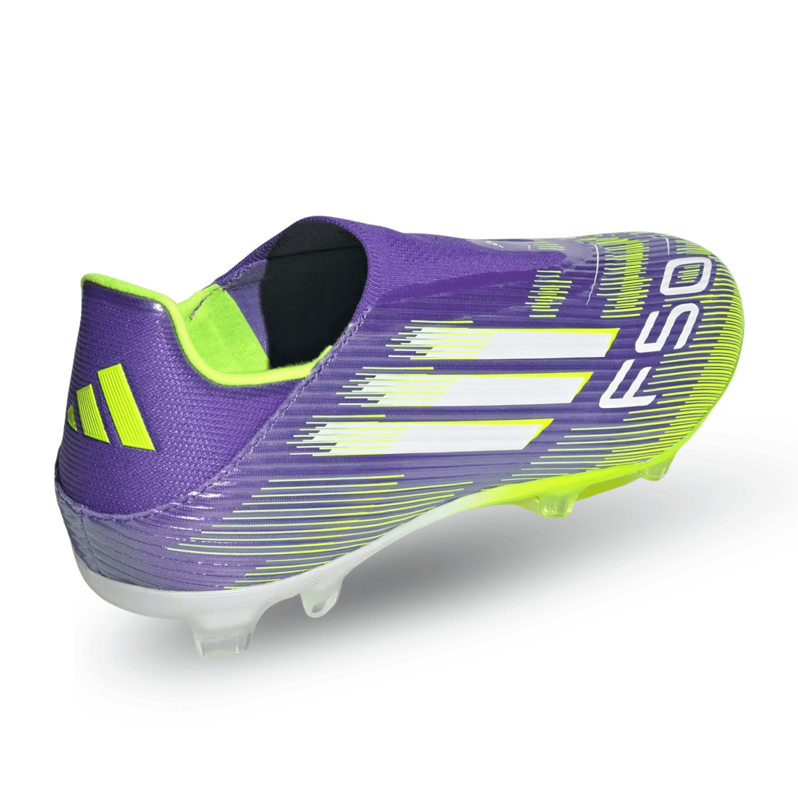 adidas F50 League Laceless FG/MG Soccer Cleats (Purple Rush/Lucid Lemon) | SoccerWearhouse