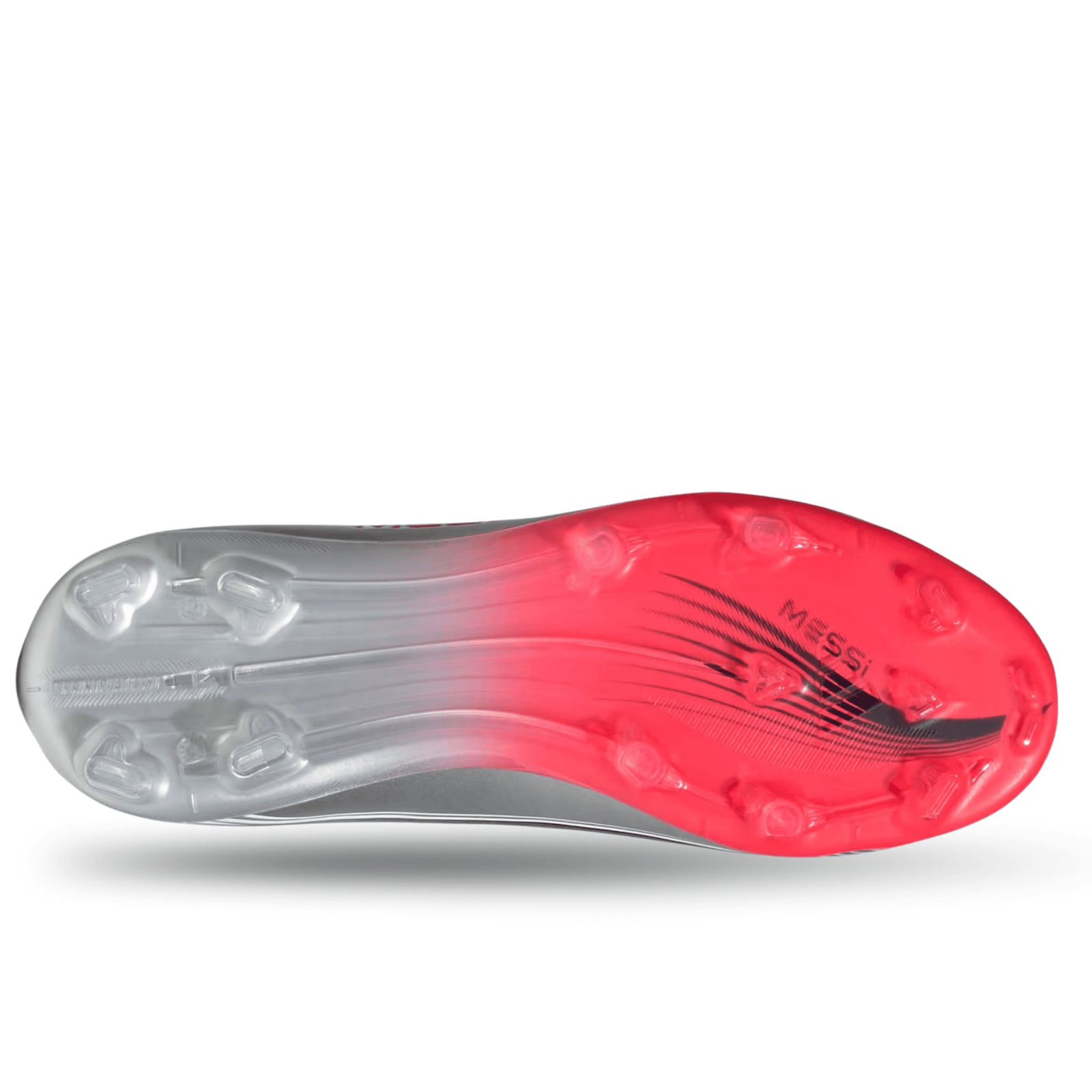 adidas F50 Messi Elite Firm Ground Junior Cleats (White/Lucid Red/Silver Metallic) | SoccerWearhouse