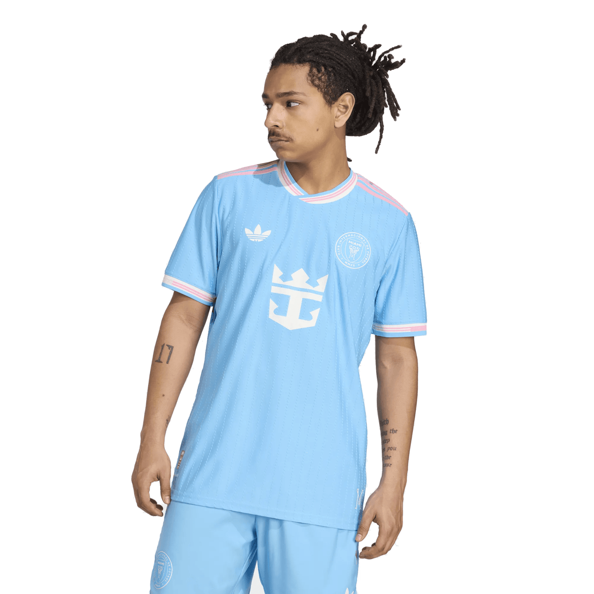 adidas Falcon Inter Miami Authentic Third Jersey 25/26 (Blue/Pink) | SoccerWearhouse