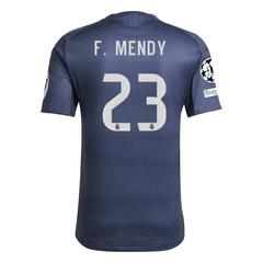adidas Ferland Mendy Real Madrid Authentic Away Jersey 25/26 w/ Champi