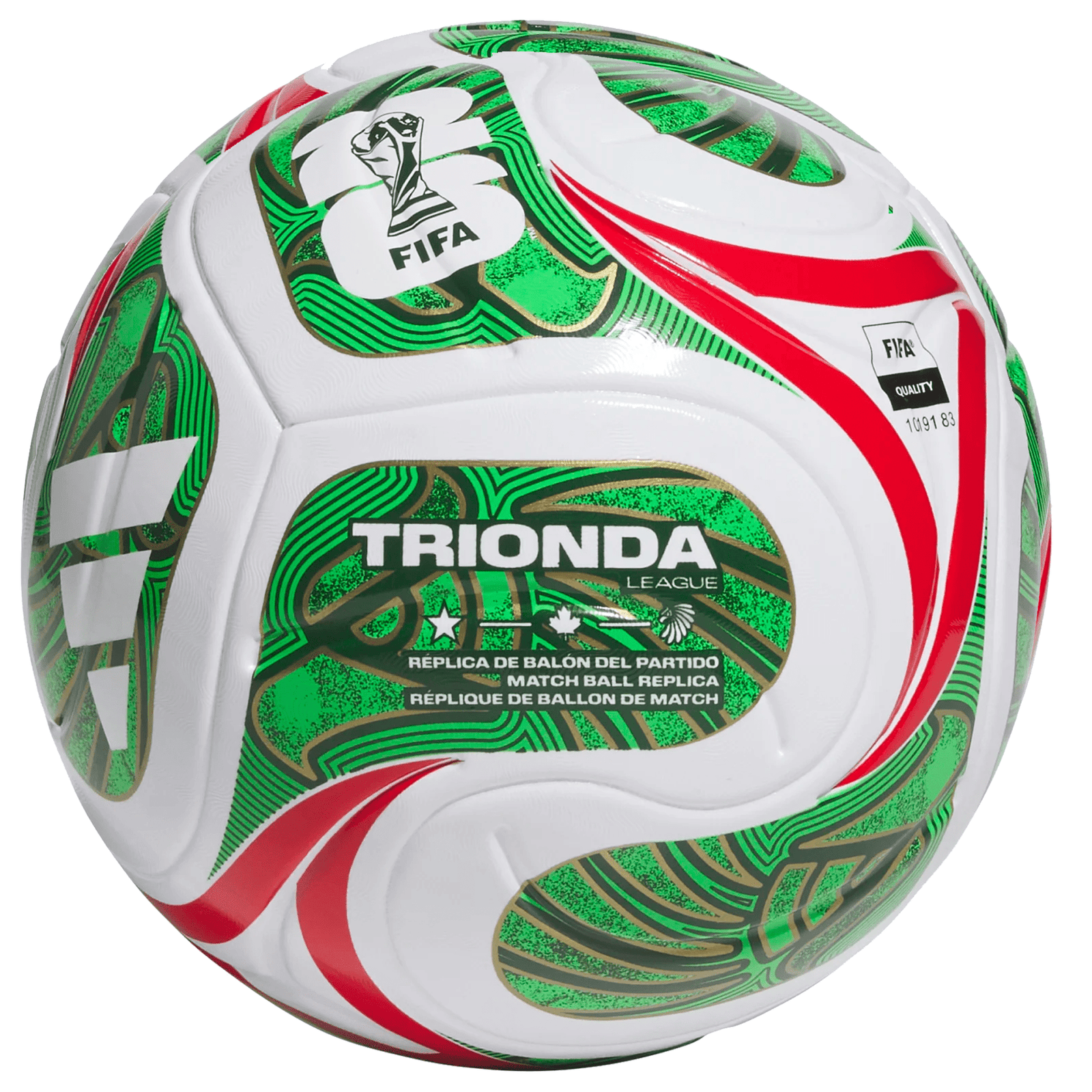 adidas FIFA World Cup 2026 Mexico Trionda League Top Ball (White/Red/Green) | SoccerWearhouse