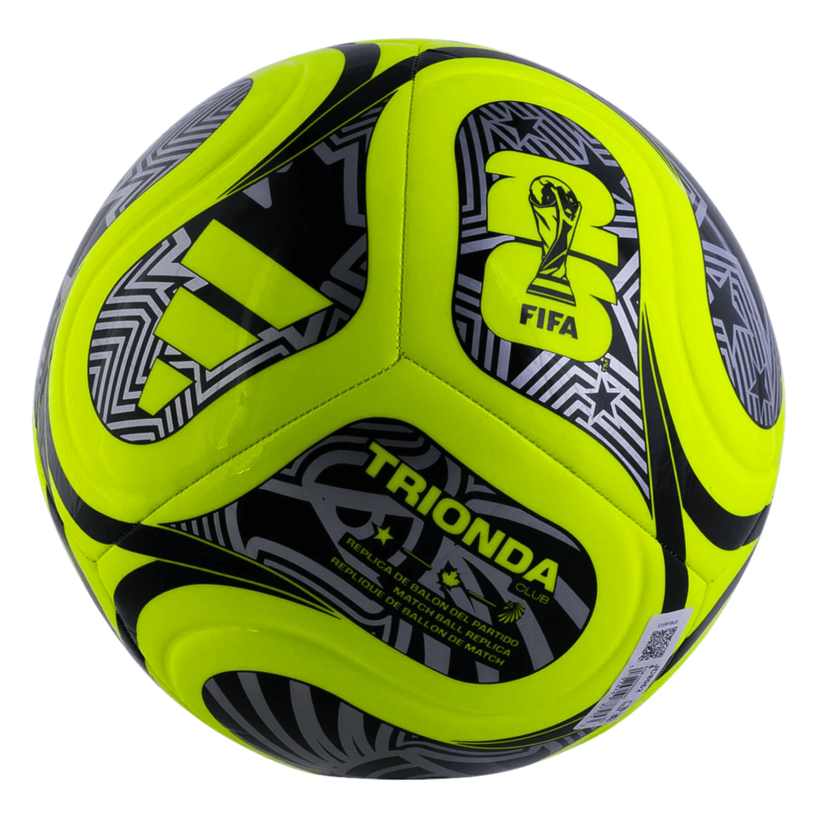 adidas FIFA World Cup 2026 Trionda Club Ball (Black/Lucid Lemon) | SoccerWearhouse
