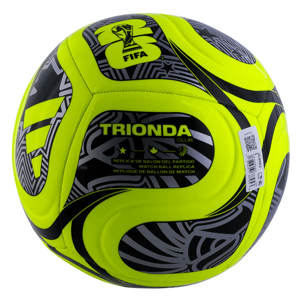 adidas FIFA World Cup 2026 Trionda Club Ball (Black/Lucid Lemon) | SoccerWearhouse