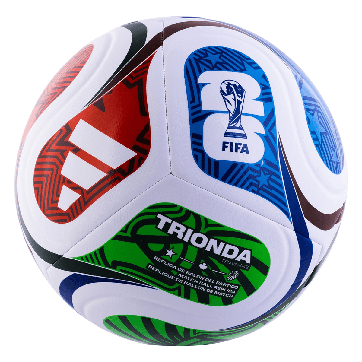 adidas FIFA World Cup 2026 Trionda Training Ball (White/Red/Green/Blue) | SoccerWearhouse