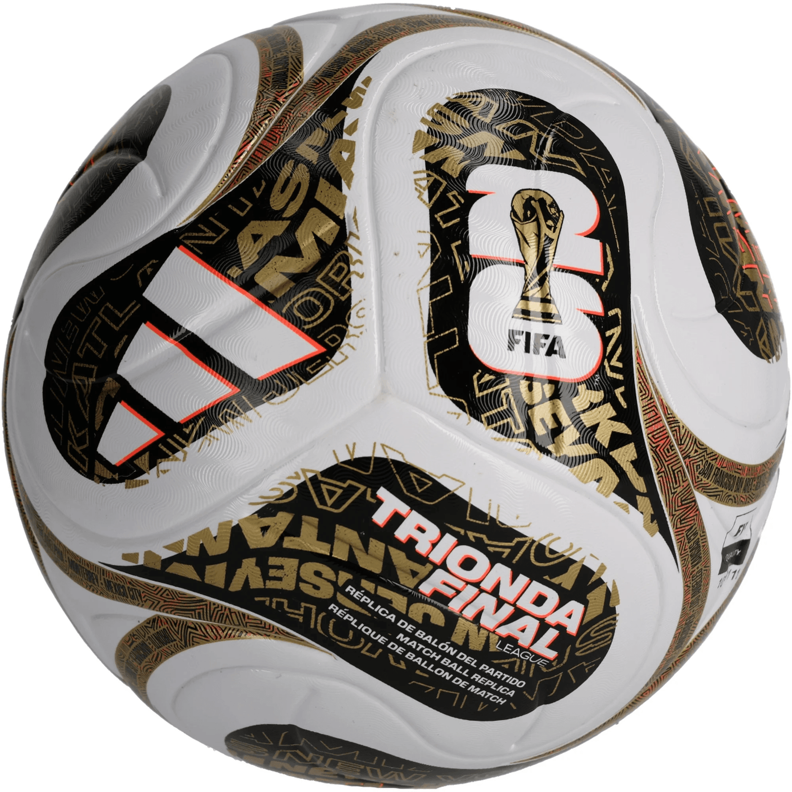 adidas FIFA World Cup 26 Trionda Finals League Top Ball (White/Black/Gold) | SoccerWearhouse