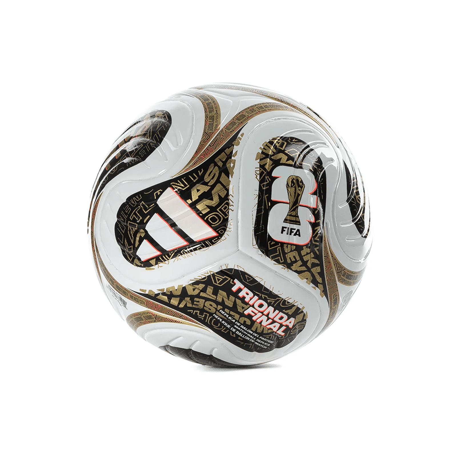 adidas FIFA World Cup 26 Trionda Finals Mini Ball (White/Gold/Black) | SoccerWearhouse