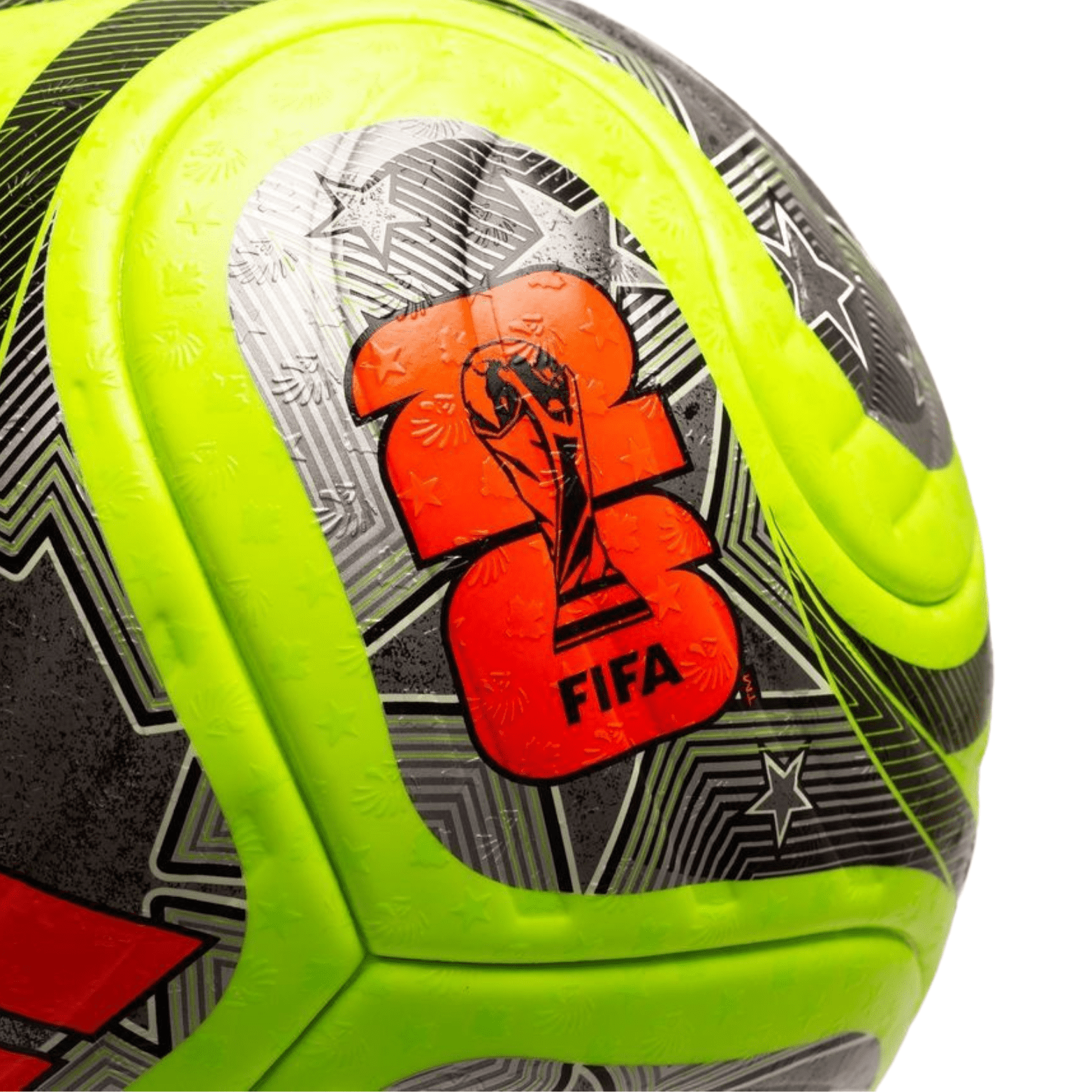 adidas FIFA World Cup 26 Trionda Pro OMB Winter Soccer Ball (Lucid Lemon/Black/Metallic Silver) | SoccerWearhouse