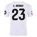 adidas F.Mendy Real Madrid Authentic Home Jersey w/ La Liga Patches 24/25 (White/Black)