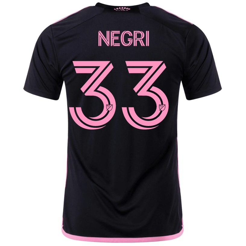 adidas Franco Negri Inter Miami Away Jersey 23/24 (Black/True Pink) | SoccerWearhouse