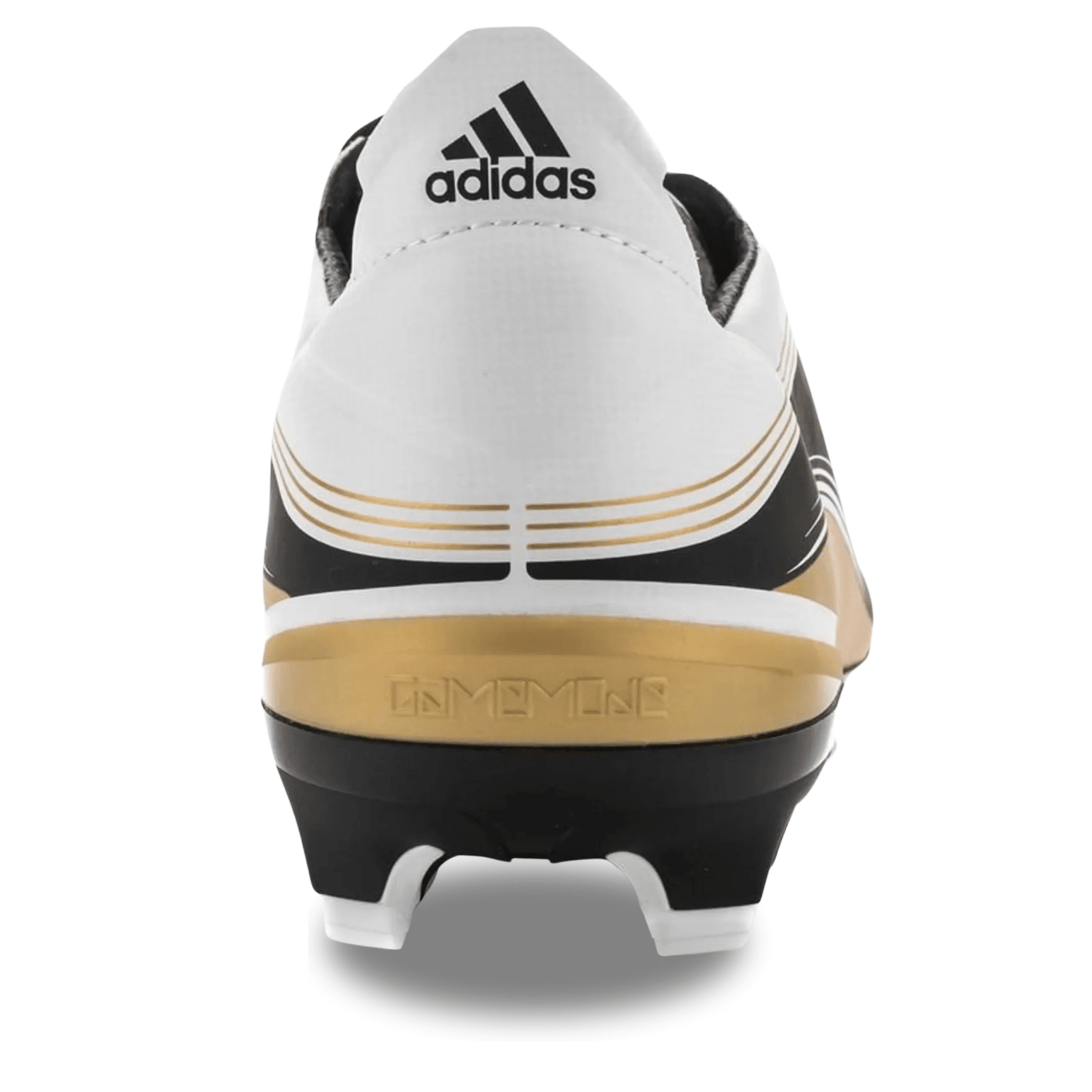 adidas Gamemode Firm Ground Soccer Cleats (Cloud White/Gold Metallic) | SoccerWearhouse