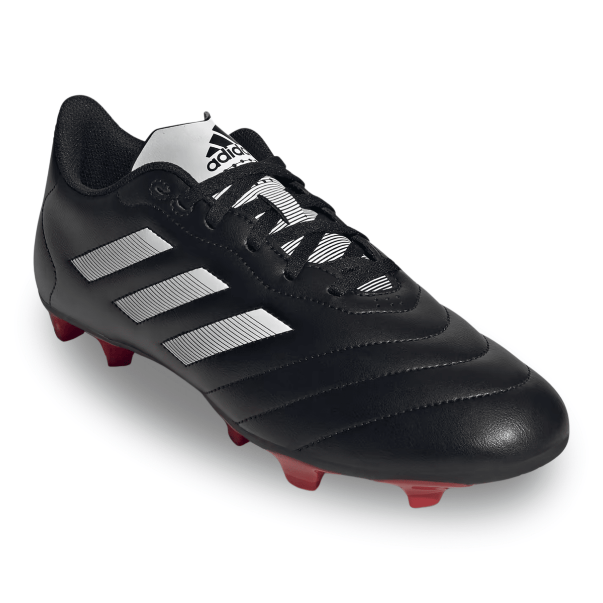 adidas Goletto VIII Firm Ground Soccer Cleats (Black/White/Red) | SoccerWearhouse