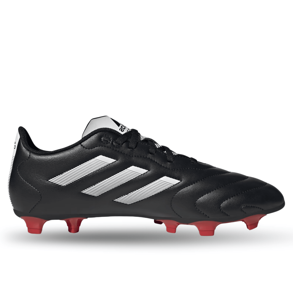 adidas Goletto VIII Firm Ground Soccer Cleats (Black/White/Red) | SoccerWearhouse
