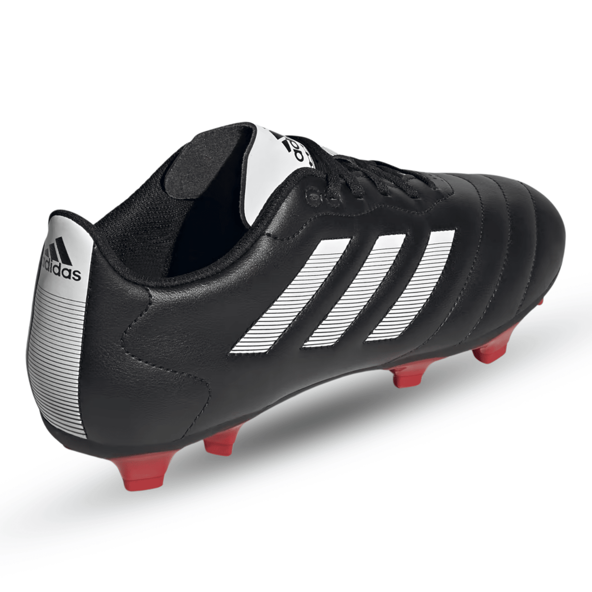 adidas Goletto VIII Firm Ground Soccer Cleats (Black/White/Red) | SoccerWearhouse