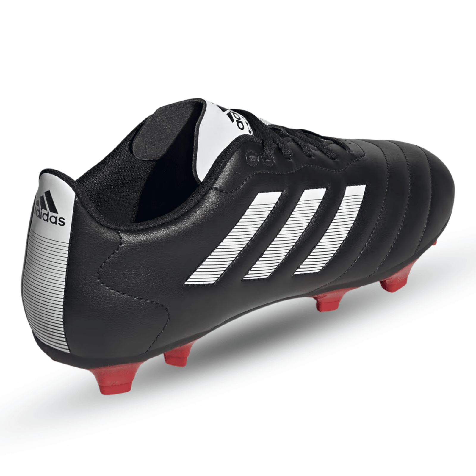 adidas Goletto VIII Firm Ground Soccer Cleats (Black/White/Red) | SoccerWearhouse
