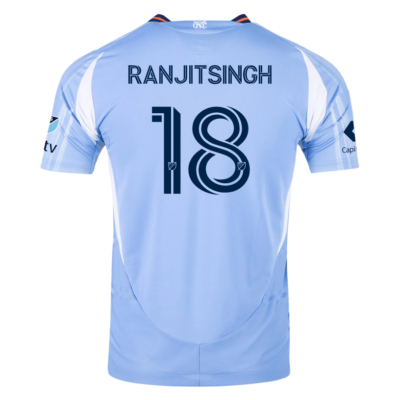 adidas Greg Ranjitsingh New York City FC Authentic Home Jersey 25/26 w/ MLS Patches (Bahia Light Blue) | SoccerWearhouse