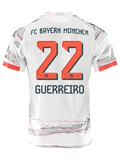 adidas Guerreiro Authentic Away Jersey 25/26 w/ Sponsor + Meister Bundesliga Patch (White/Red)