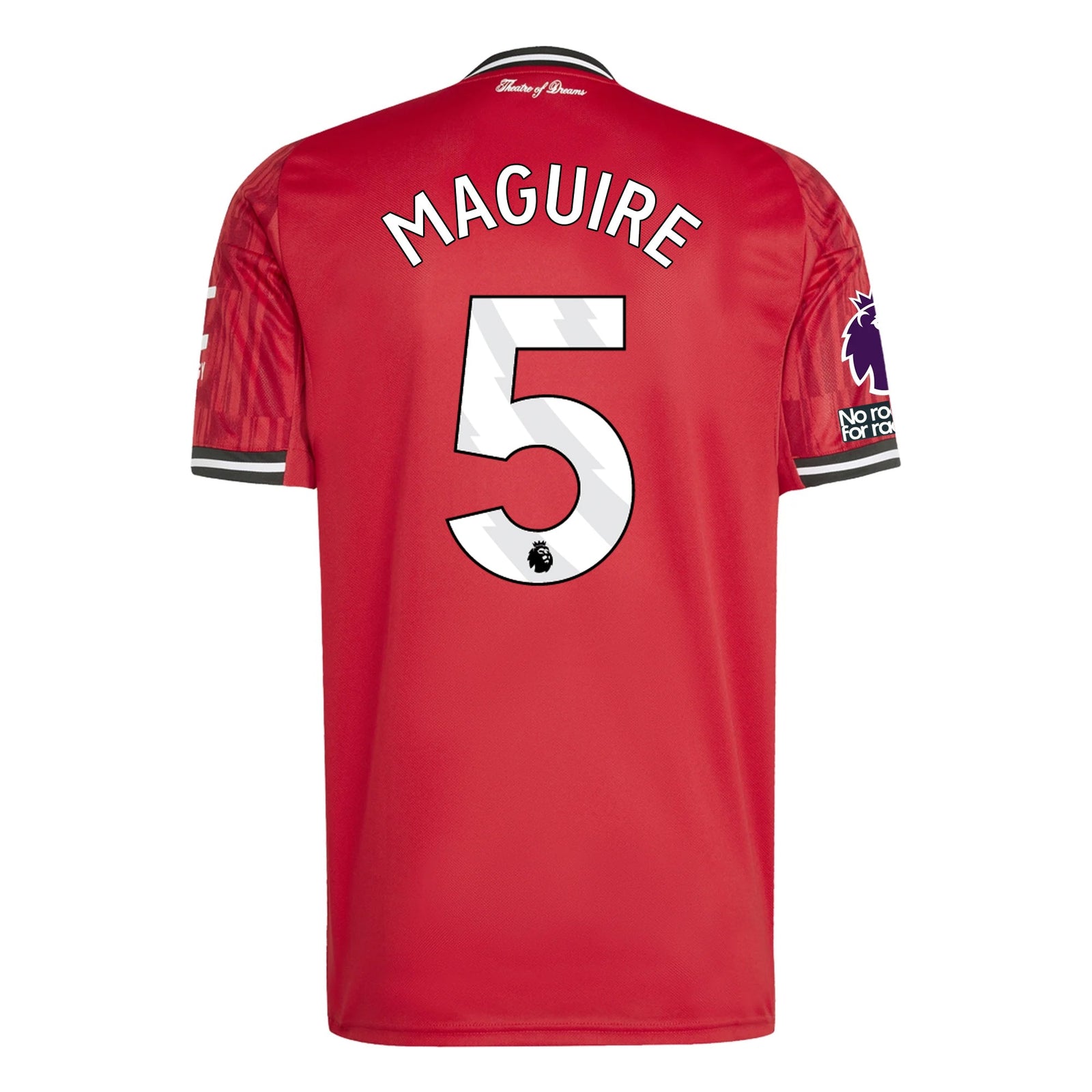 adidas Harry Maguire Men's Manchester United Home Jersey 25/26 w/ EPL + NRFR Patches (Red) | SoccerWearhouse
