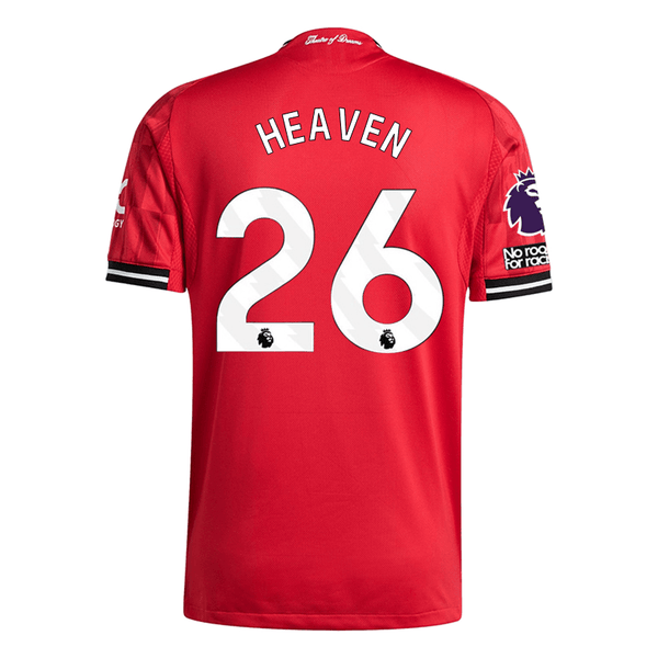 adidas Heaven Men's Manchester United Authentic Home Jersey 25/26 w/ N