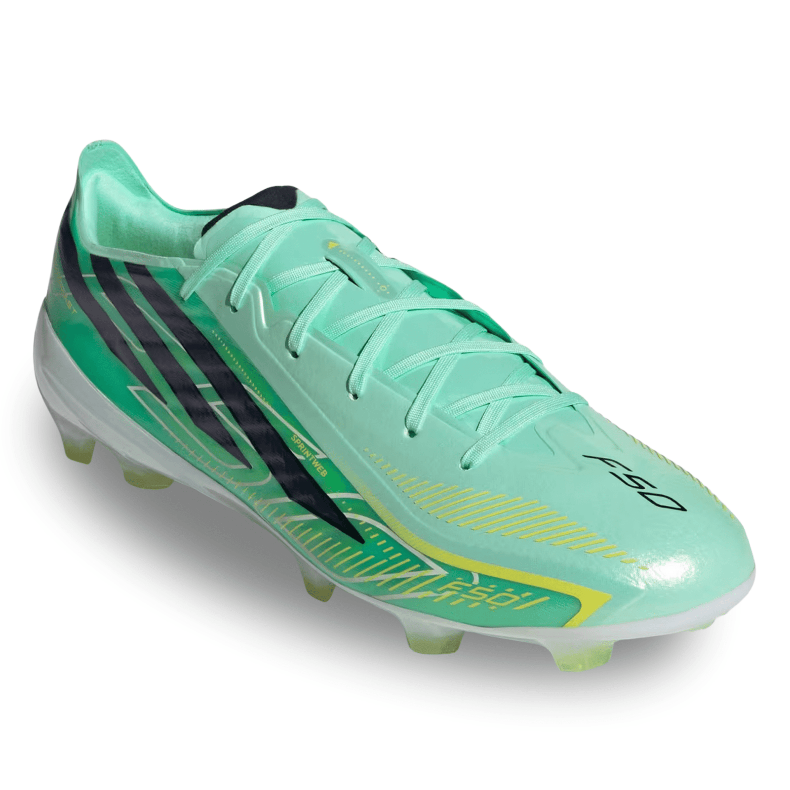 adidas Hyperfast Pro Firm Ground Soccer Cleats (Aqua/Lemon) | SoccerWearhouse