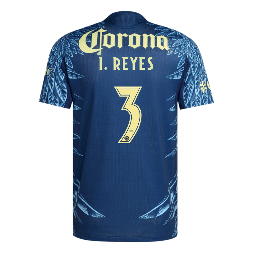 adidas I. Reyes Men's Club América 25/26 Authentic Away Jersey (Blue) | SoccerWearhouse