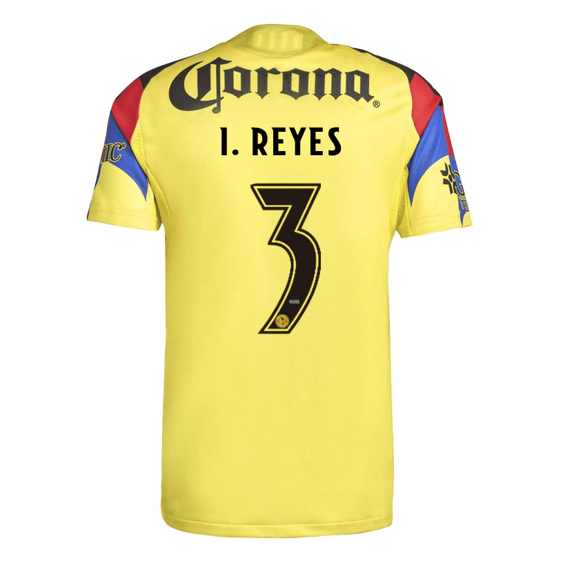 adidas I. Reyes Men's Club America 25/26 Authentic Home Jersey (Yellow) | SoccerWearhouse