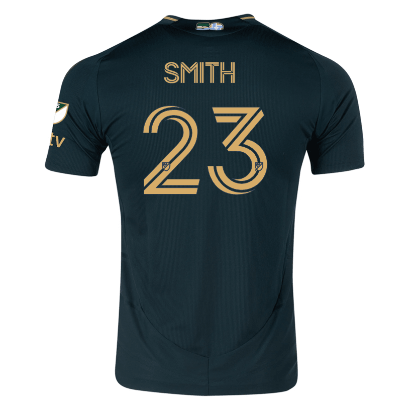 adidas Ian Smith Portland Timbers Authentic Home Jersey w/ MLS & Apple Patch 25/26 (Green/Gold) | SoccerWearhouse