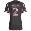 adidas Inter Miami Authentic DeAndre Yedlin Royal Caribbean Away Jersey w/ MLS + Apple TV Patches 23/24 (Black/Bliss Pink)