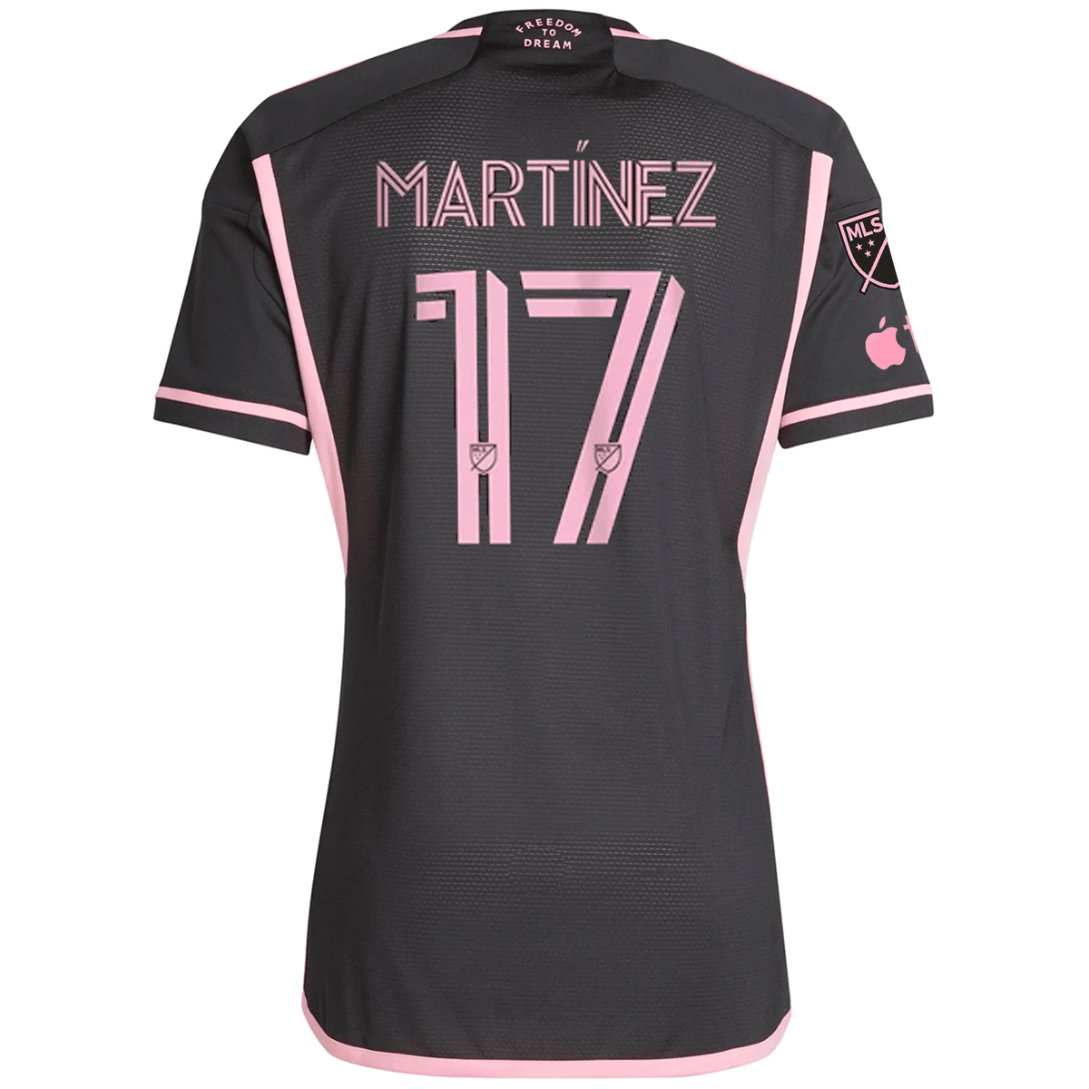 adidas Inter Miami Authentic Josef Martinez Royal Caribbean Away Jersey w/ MLS + Apple TV Patches 23/24 (Black/Bliss Pink) | SoccerWearhouse