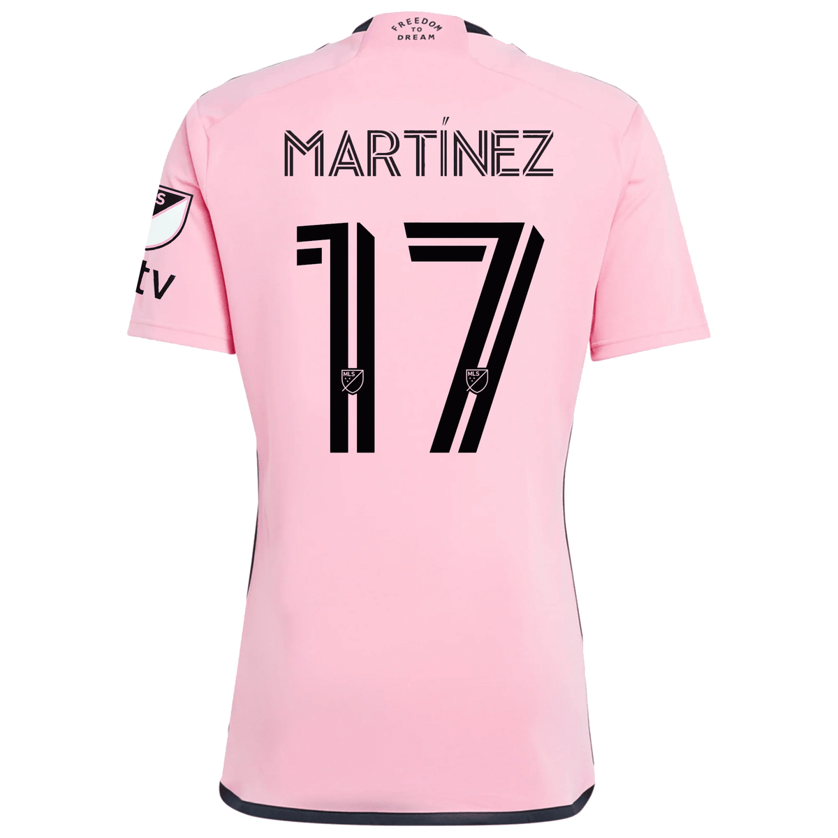 adidas Inter Miami Josef Martinez Royal Caribbean Home Jersey w/ MLS + Apple TV Patches 24/25 (Easy Pink) | SoccerWearhouse