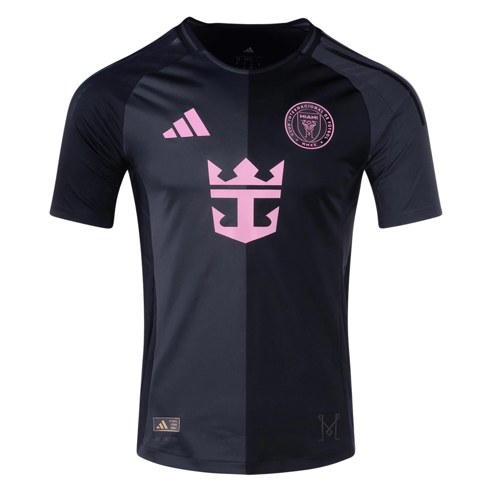 adidas Inter Miami Lionel Messi Authentic Name and Number Away Jersey 25/26 (Black/Pink) | SoccerWearhouse