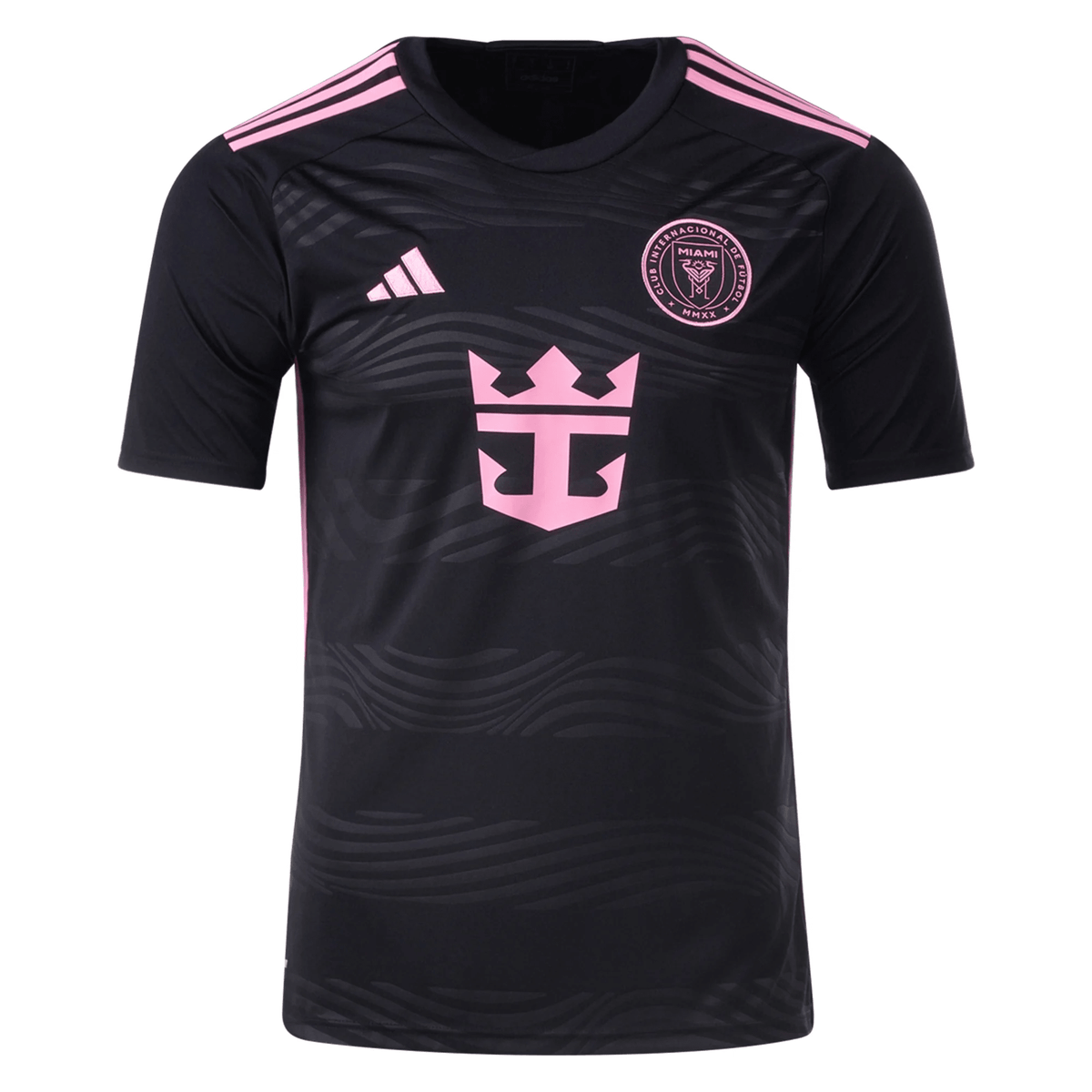 adidas Inter Miami Lionel Messi Away Jersey w/ Royal Caribbean Sponsor* 23/24 (Black) | SoccerWearhouse