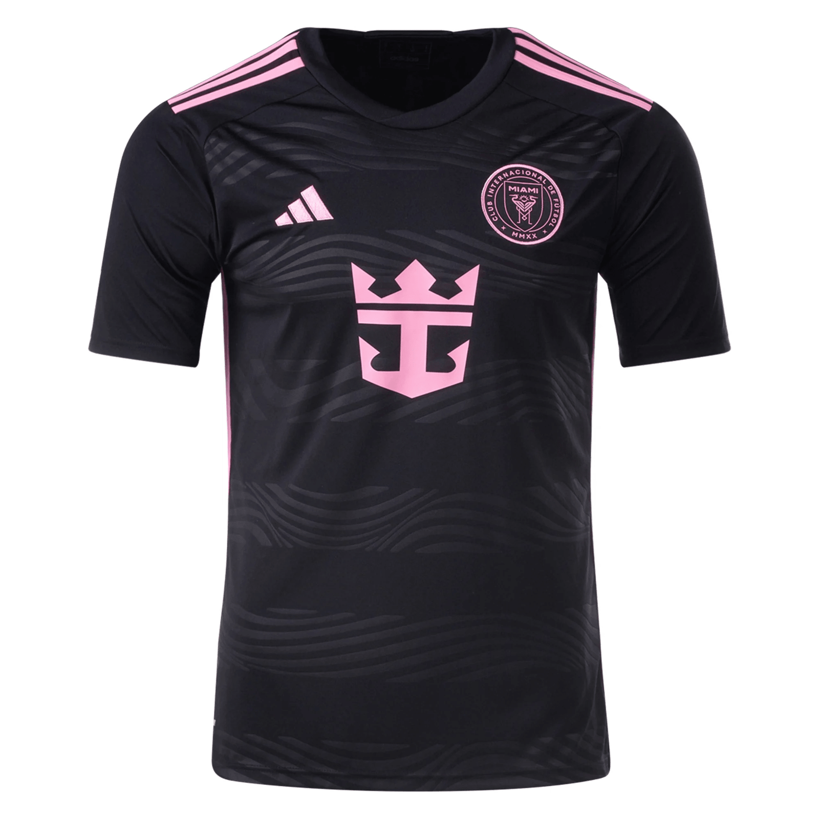 adidas Inter Miami Lionel Messi Away Jersey w/ Royal Caribbean Sponsor* 23/24 (Black) | SoccerWearhouse