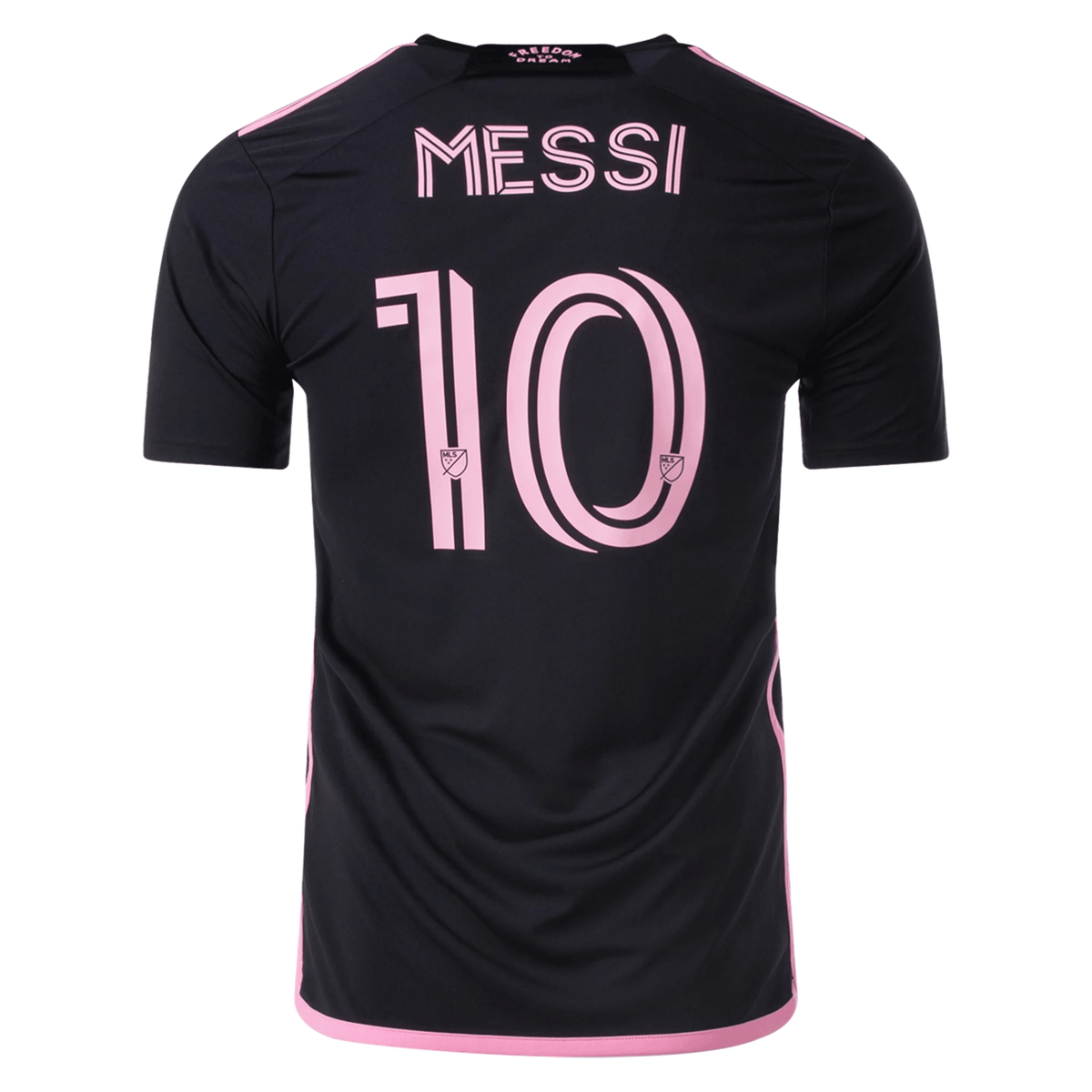 adidas Inter Miami Lionel Messi Away Jersey w/ Royal Caribbean Sponsor* 23/24 (Black) | SoccerWearhouse