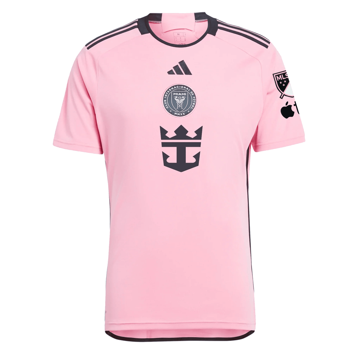 adidas Inter Miami Lionel Messi Royal Caribbean Home Jersey w/ MLS + Apple TV Patches 24/25 (Easy Pink) | SoccerWearhouse