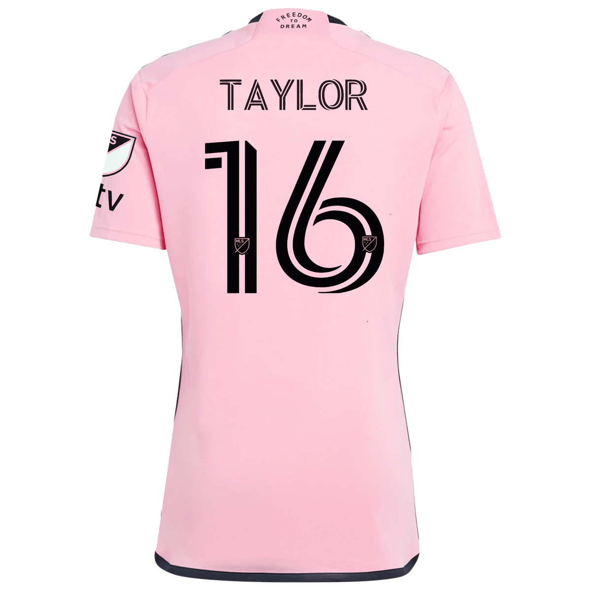 adidas Inter Miami Robert Taylor Royal Caribbean Home Jersey w/ MLS + Apple TV Patches 24/25 (Easy Pink) | SoccerWearhouse